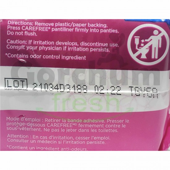 Carefree Acti-Fresh 20 Regular Liners Unscented