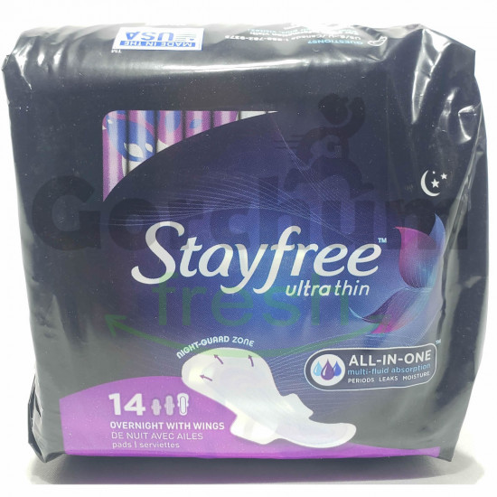 Stay Free Ultra Thin 14 OverNight With Wings