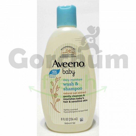 Aveeno Baby Daily Moisture Wash & Shampoo Lightly Scented 8oz