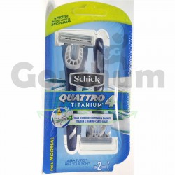 Schick Quattro Titanium Normal For Men 2/Pack