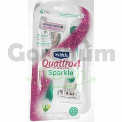 Schick Quattro Sparkle For Women 2/Pack
