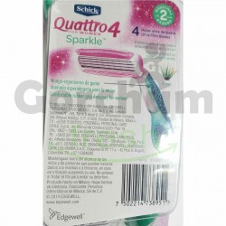 Schick Quattro Sparkle For Women 2/Pack