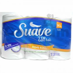 Suave Ultra King Roll 2 Ply Bathroom Tissue 400 12/Pack