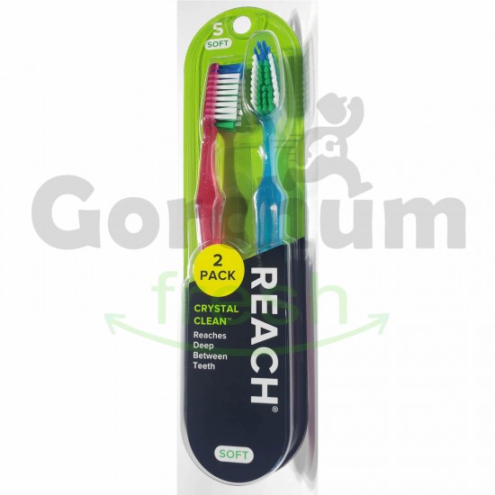 Reach Tooth Brush Crystal Clean Soft 2 Pack