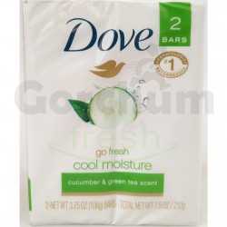 Dove Go Fresh Cool Moisture Soap Cucumber And Green Tea Twin Pack 7.5 Oz