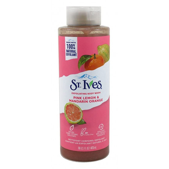 St Ives Exfoliating Body Wash Pink Lemon & Mandarin Orange 16 oz