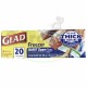 Glad Quart Zipper Freezer Bags 20 Bags