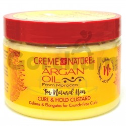 Creme Of Nature with Argan Oil from Morocco for Natural Hair Curl & Hold Custard 11.5 oz