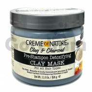 Creme Of Nature Clay & Charcoal Pre-Shampoo Detoxifying Clay Hair Mask 11.5 oz