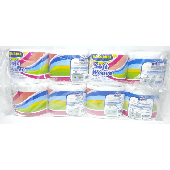 Soft Weave Mega Roll Bathroom Tissue 2 ply 24 rolls per bale 400 sheets per roll 24x1