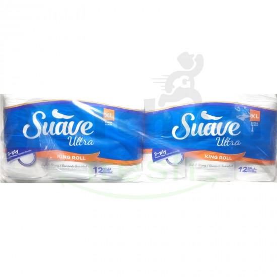 Suave Ultra King Roll 2 Ply Bathroom Tissue 400 12 Pack Bale (48 rolls)