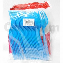 Disposable Cutlery Blue Fork 24 Pcs Per Pack