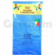 Heavy Duty Plastic TableCover Blue 54x108 Inches