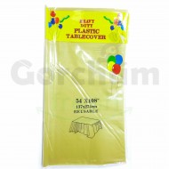 Heavy Duty Plastic TableCover Gold 54x108 Inches