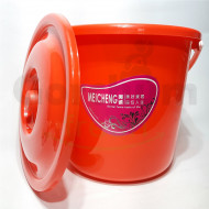 Colored Bucket with Lid Red