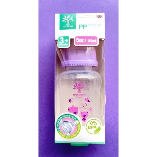 MiniTree Purple Regular Neck Feeding Bottle 5 oz