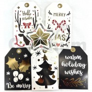 Black and White and Gold Gift Tag Random