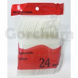 Disposable Cutlery White Fork 24 Pcs Per Pack