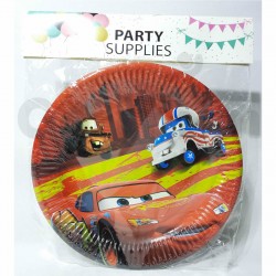 Party Paper Plates Cars 10 Per Pack