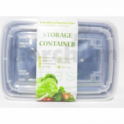 Reusable Rectangular Storage Containers 4 Pc.