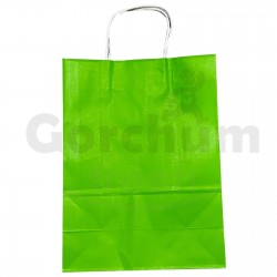 Plain Bright Green Gift Bag 13 inches x 10 inches