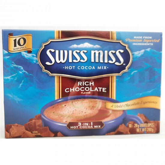 Swiss Miss Rich Chocolate Hot Cocoa Mix 10 Envelopes 280g