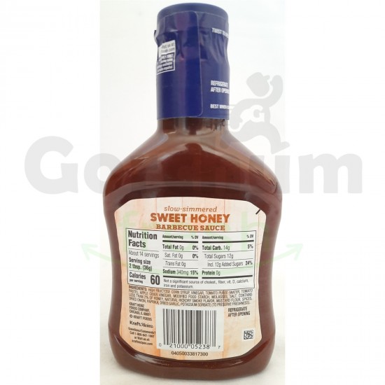 Kraft Sweet Honey Barbecue Sauce 510g