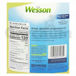 Wesson Vegetable Oil 1.25 Gal 5 Quart