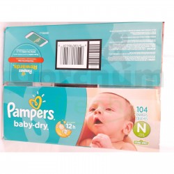 Pampers Baby Dry Newborn 104 Diapers
