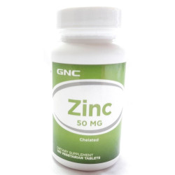GNC Zinc 100 Vegetarian Tablets 50mg