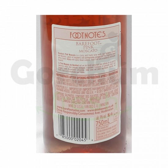 Barefoot Pink Moscato 750ml