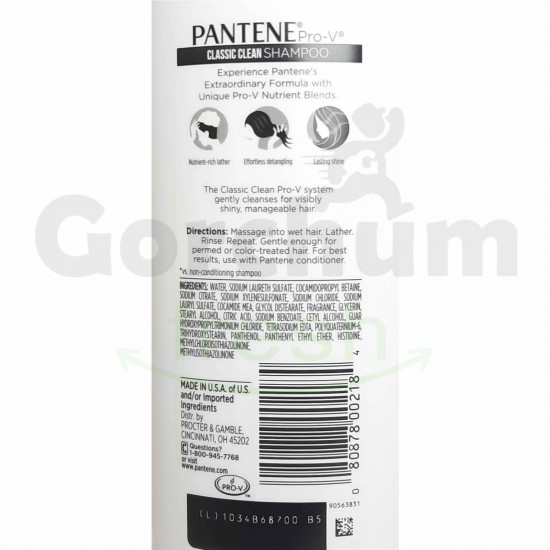 Pantene Pro V Classic Clean Shampoo 12.6 floz