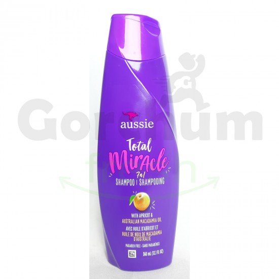 Aussie Total Miracle 7n1 Shampoo with Apricot & Australian Macadamia Oil 12.1 floz