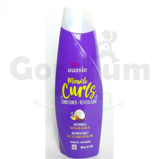 Aussie Miracle Curls Conditioner with Coconut & Australian Jojoba Oil 12.1 floz