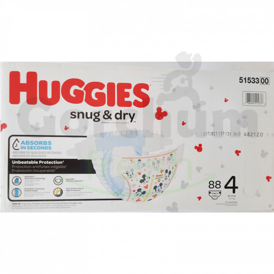 Huggies Snug & Dry Stage 4 88 Diapers