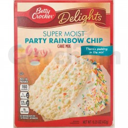 Betty Crocker Delights Super Moist Party Rainbow Chip Cake Mix 432g