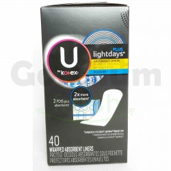 Kotex Light Days Plus Regular 40 Liners