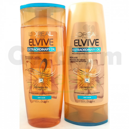 Loreal Elvive Extraordinary Oil Nourishing Shampoo with Flower Oil Camellia 12.6 floz