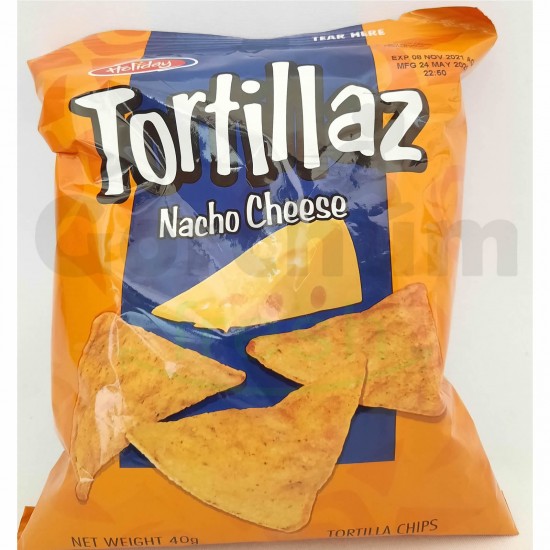 Holiday Tortillaz Nacho Cheese Tortilla Chips 40g