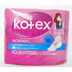 Kotex Teens Normal Heavy Flow 10 Pads with wings