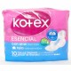 Kotex Esencial Heavy Flow 10 Pads with wings