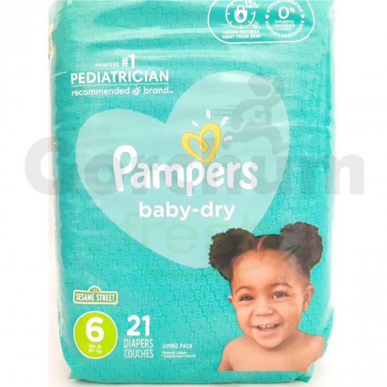 Pampers Baby Dry Stage 6 Jumbo Pack 21 Diapers