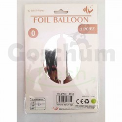 Silver 0 Foil Balloon 32 inch