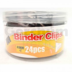 Black Binder Clips 24pcs 41mm