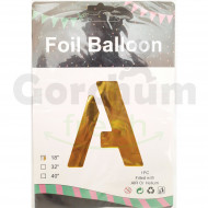 Gold Letter A Foil Balloon 18 Inches