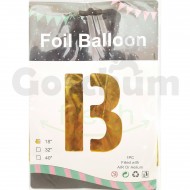 Gold Letter B Foil Balloon 18 Inches