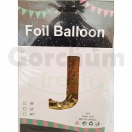 Gold Letter J Foil Balloon 18 Inches