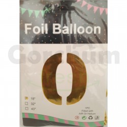 Gold Letter O Foil Balloon 18 Inches