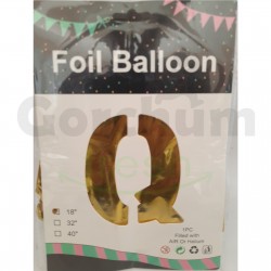 Gold Letter Q Foil Balloon 18 Inches