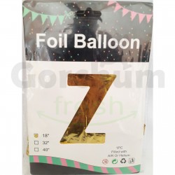 Gold Letter Z Foil Balloon 18 Inches